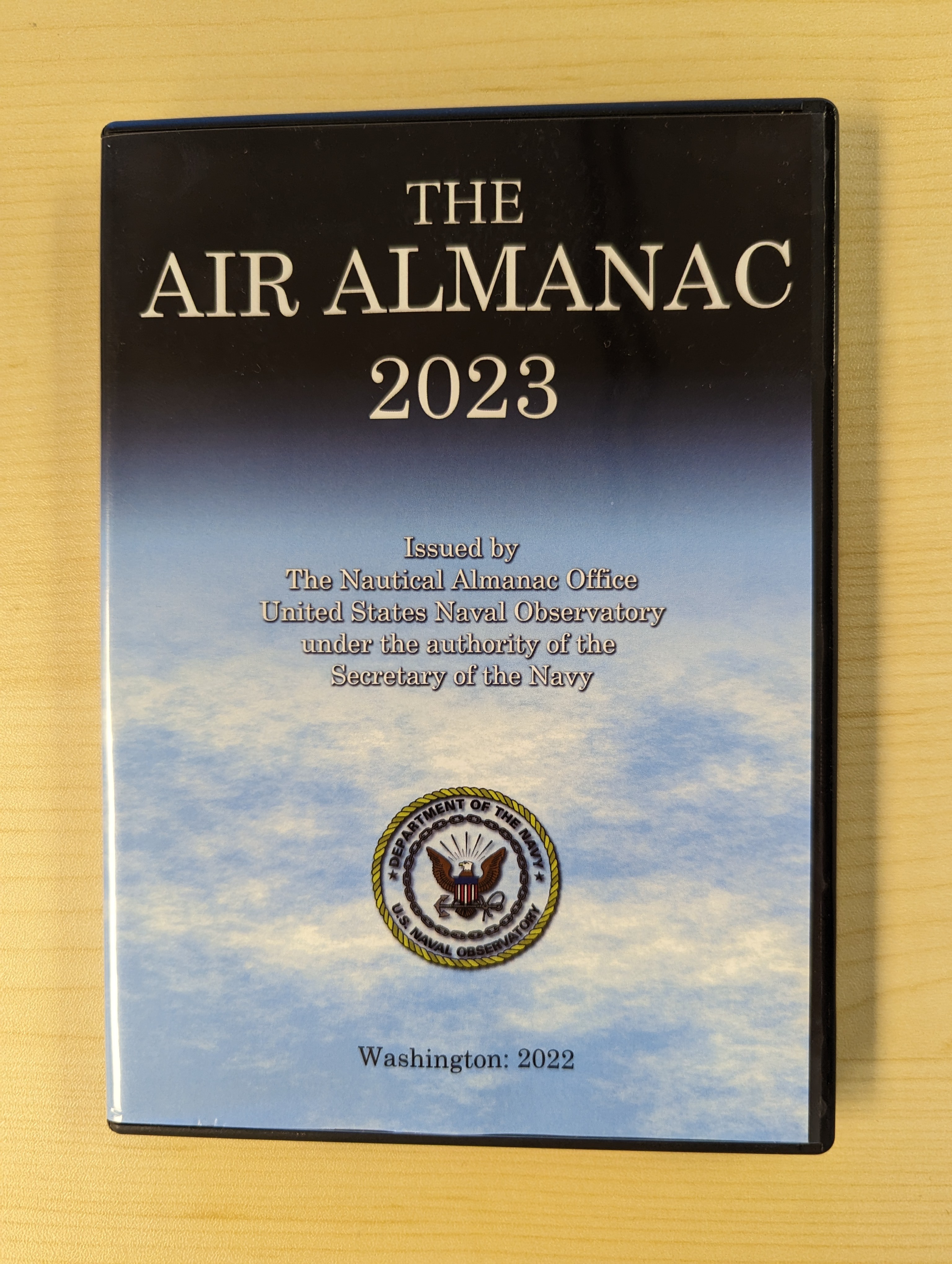 Picture of the 2023 Air Almanac box and CD
